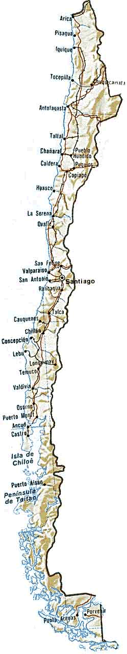 Map of Chile 