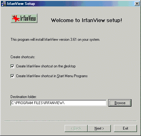 Ifranview install panel #1